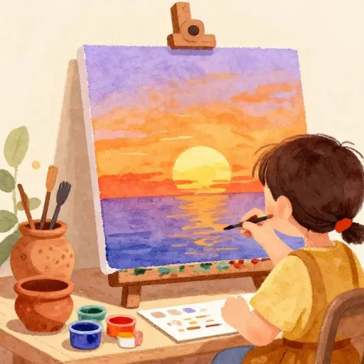 An ancient Greek painting studio with pots of colorful pigment.