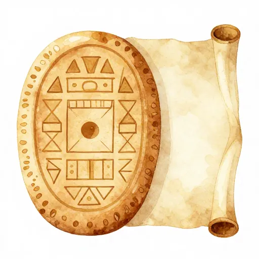 Una tablilla babilónica antigua y un pergamino griego mostrando triángulos.