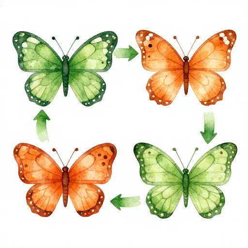 The life cycle of a butterfly