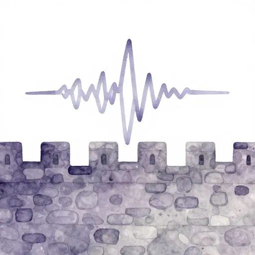 Sound waves bouncing off a wall to demonstrate the original meaning of resilience.