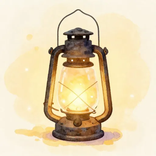 A glowing light inside a lantern representing inner inspiration.