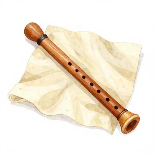 An illustration of a traditional reed flute.