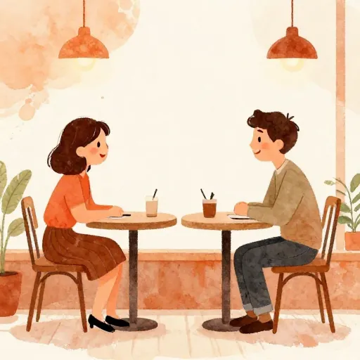 Two philosophers talking in a Parisian café.