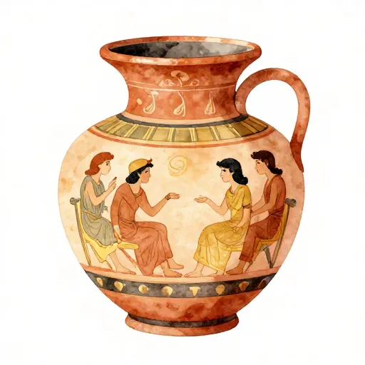 Une illustration de poterie grecque antique.