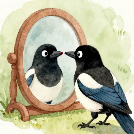 A magpie passing the mirror test