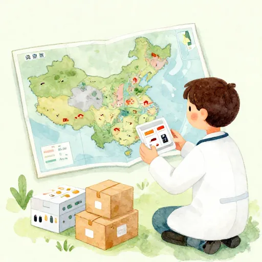 Un médico organizando medicinas para muchas personas.