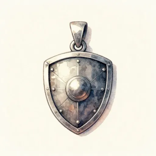 A small silver Viking amulet of a Valkyrie.
