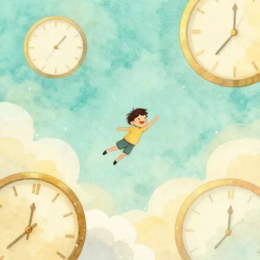 A child experiencing a vivid, magical dream.