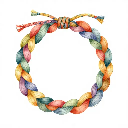 A colorful braided rope symbolizing connection.