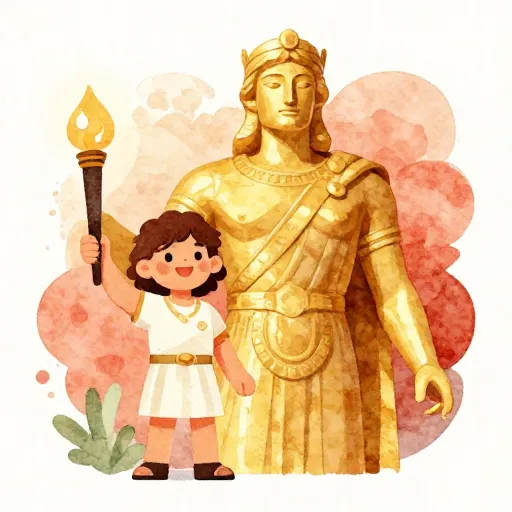 An ancient Greek athlete at the Olympics.