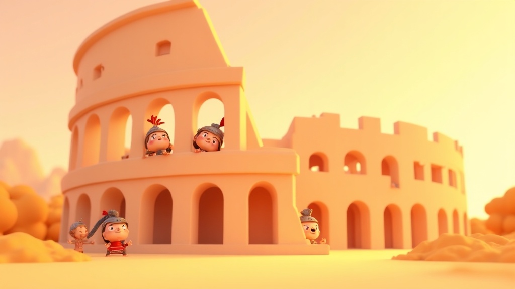 Stade de Pierre Géant : L&#39;Incroyable Colisée Romain pour les Enfants !