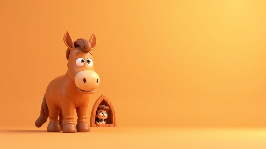 O Truque do Cavalo de Madeira Gigante: A História do Cavalo de Troia para Crianças!