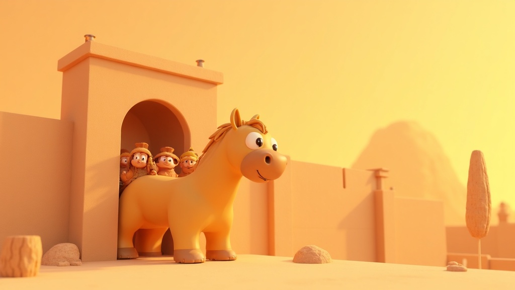 बच्चों के लिए ट्रोजन युद्ध: महाकाव्य लड़ाइयाँ और वह चालाक लकड़ी का घोड़ा!