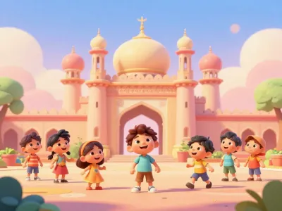 Ahmedabad skyline illustration