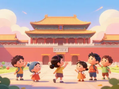 Beijing skyline illustration