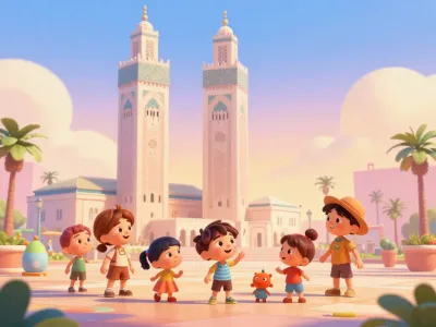 Casablanca skyline illustration