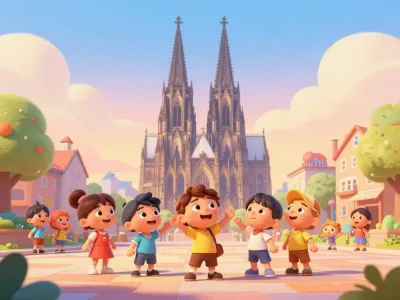 Cologne skyline illustration