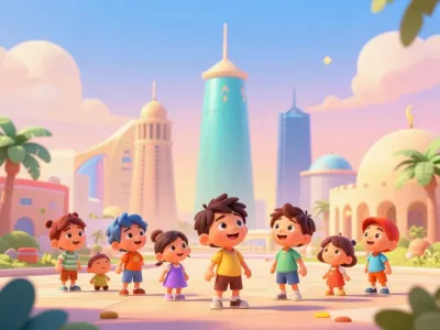 Doha skyline illustration