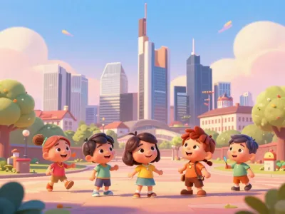 Frankfurt skyline illustration