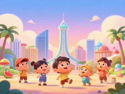 Gold Coast skyline illustration