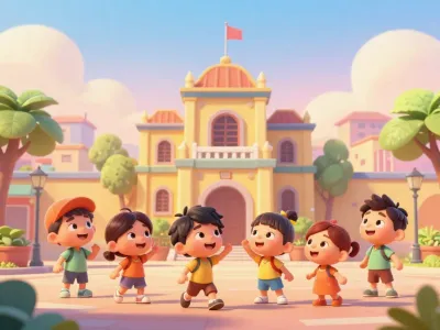 Hanoi skyline illustration