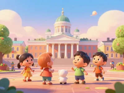 Helsinki skyline illustration