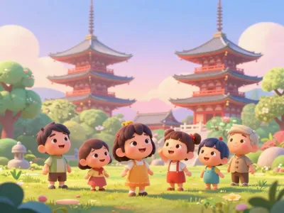 Kyoto skyline illustration