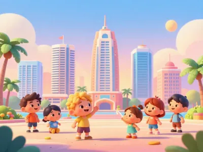 Miami skyline illustration