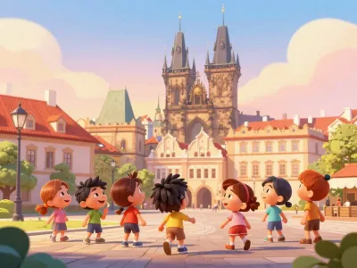 Prague skyline illustration