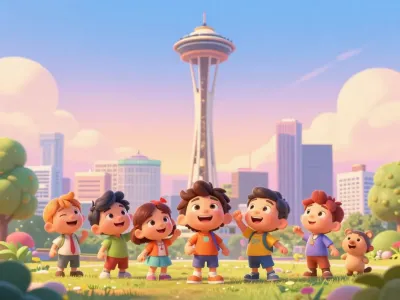 Seattle skyline illustration