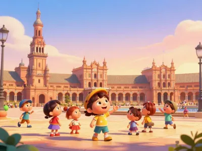 Seville skyline illustration