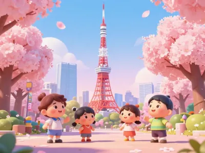 Tokyo skyline illustration