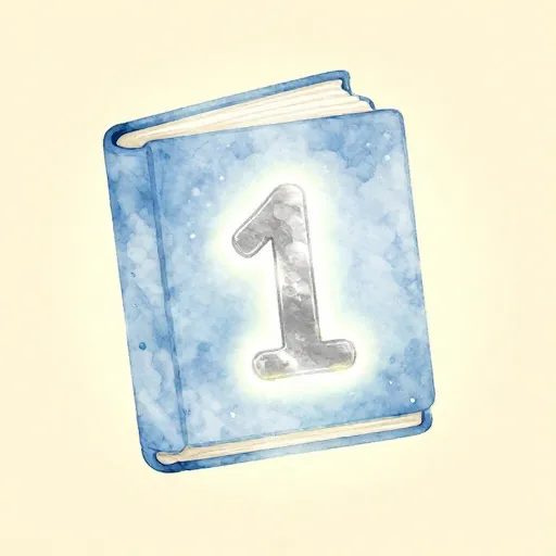 Un libro digital brillante que representa el primer bloque.