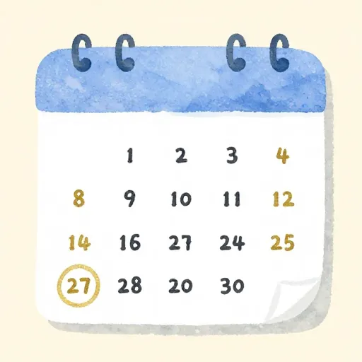 Un calendario que muestra los 21 años como un hito.