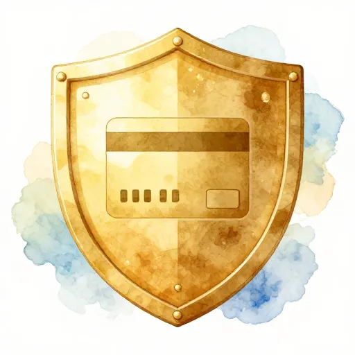 Un escudo dorado que representa la protección que proporciona una buena puntuación de crédito.