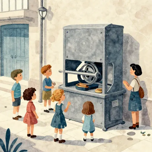 Personas mirando el primer cajero automático en 1967.