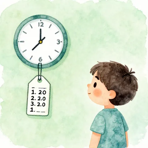 Un niño comparando el precio de un artículo con horas de trabajo.