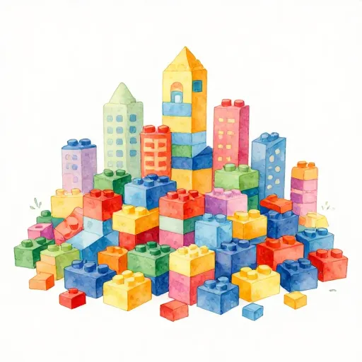 Una ciudad diversa hecha de muchos bloques de construcción diferentes