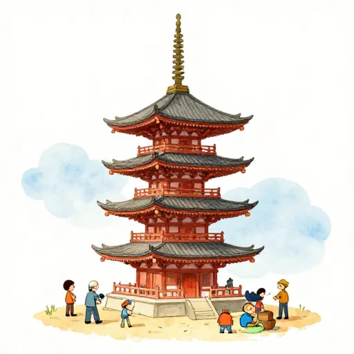 कंपनियों के लंबे इतिहास का प्रतिनिधित्व करने वाली एक प्राचीन जापानी इमारत।