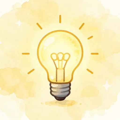 Una bombilla brillante que representa una idea exitosa después de muchos intentos