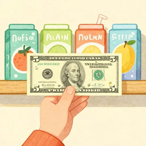 एक बच्चा स्टोर में चुनाव कर रहा है।