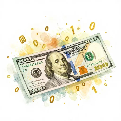 Una representación en caricatura de un billete de 100 billones de dólares