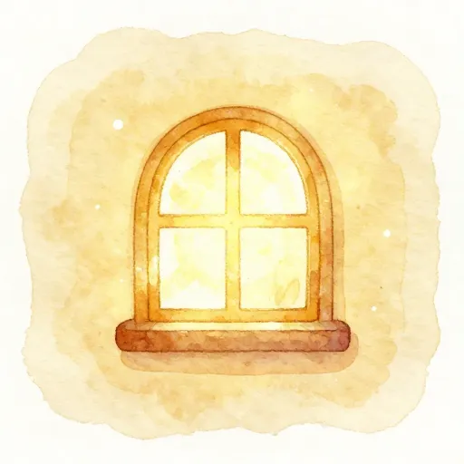 Una ventana dorada que simboliza la oportunidad temprana para aprender hábitos de dinero.