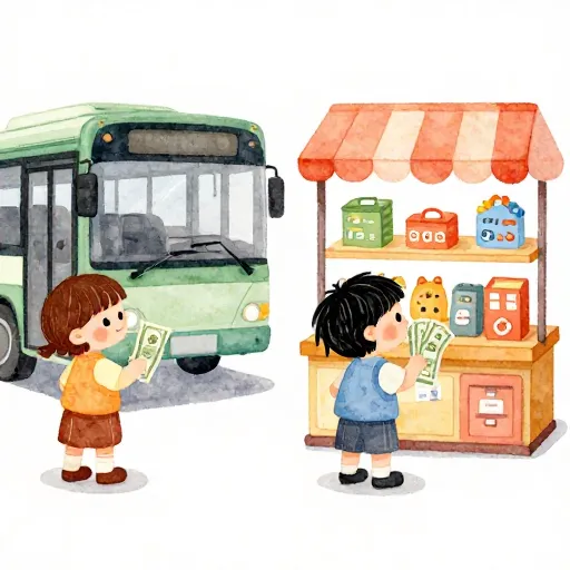 Comparando dos escenarios diferentes de dinero de bolsillo.