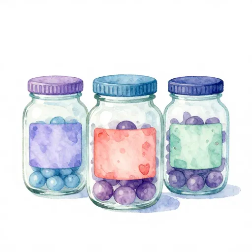 Tres frascos de ahorro con diferentes etiquetas de tiempo.