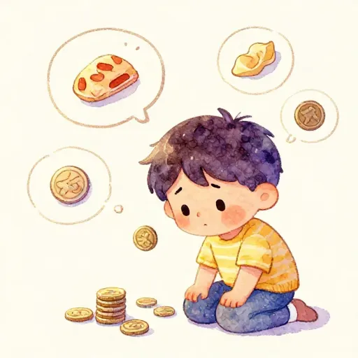 Una ilustración que muestra cómo la gente olvida sus pequeñas compras.