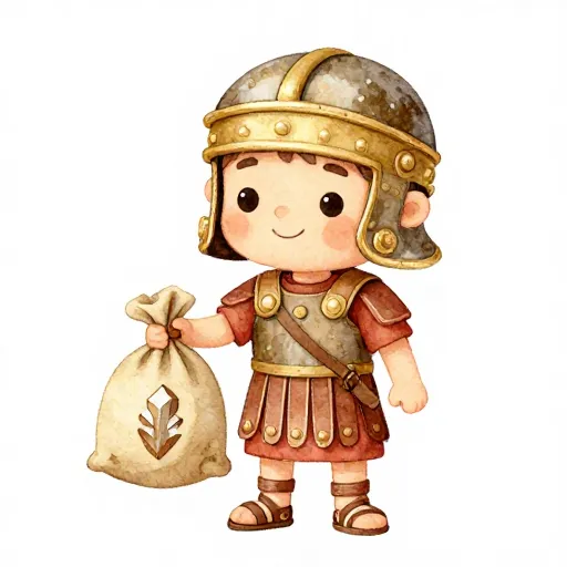 Un soldado romano recibiendo su pago en sal.