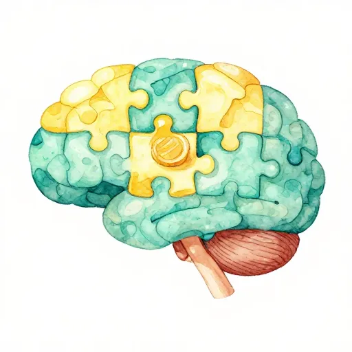 Una ilustración que representa cómo se forman los hábitos financieros en el cerebro de un niño.