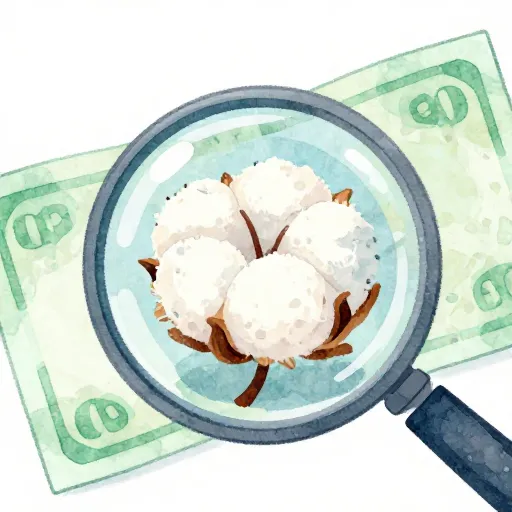 Una vista de cerca de las fibras de un billete de banco.