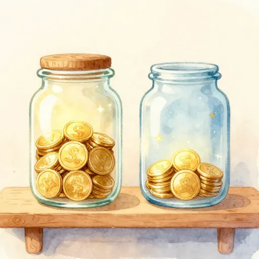 Dos tarros mostrando la diferencia en el crecimiento.